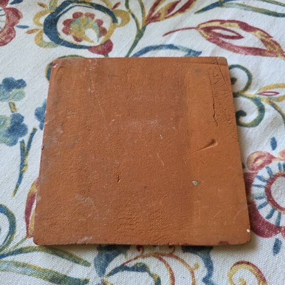 Earthtones Hand Glazed Tile Day of the Dead Skeleton Couple 6" x 6" Bride Groom - Picture 3 of 5